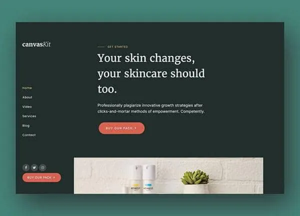 Beauty Kit demo home page