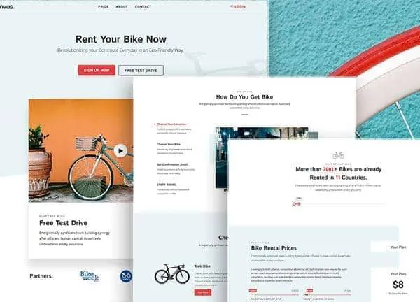 Bike Rental demo home page