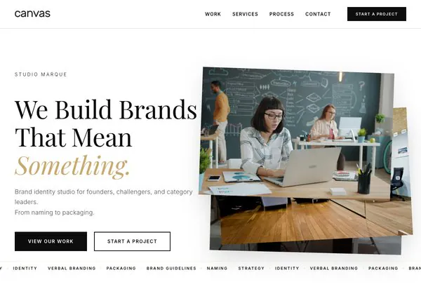 Branding Studio demo home page