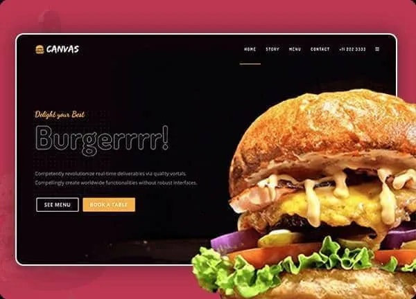 Burger demo home page