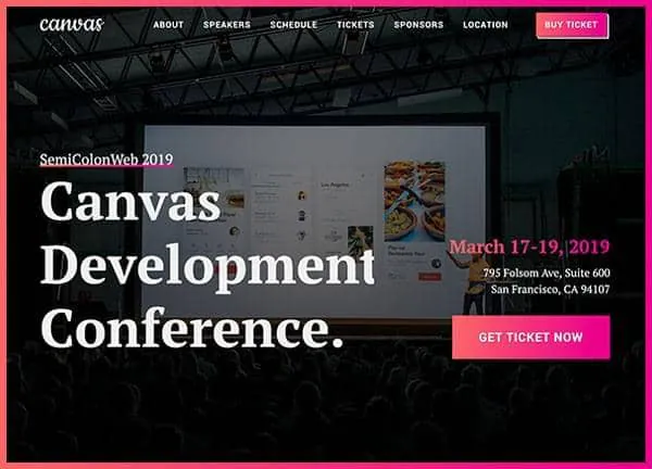 Conference demo home page