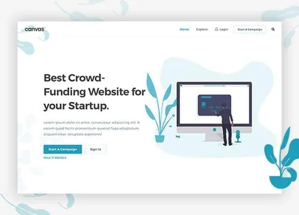 Crowdfunding demo home page