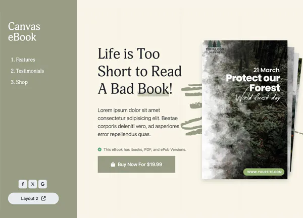 eBook demo home page