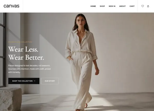 Fashion Store demo home page