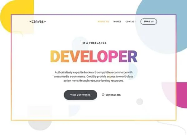 Freelancer demo home page