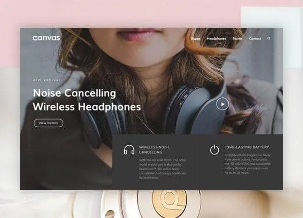 Headphones Shop demo home page