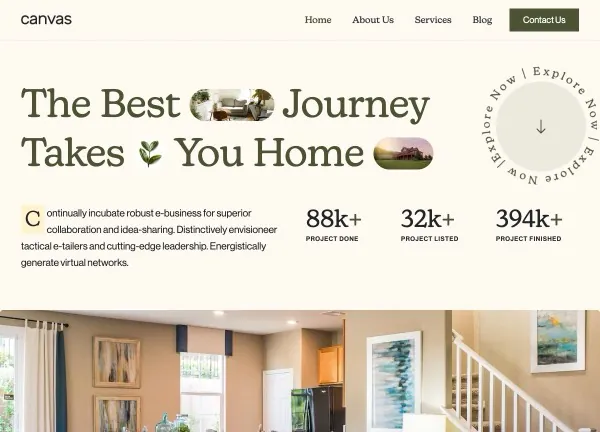 Home Living demo home page