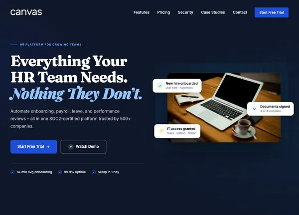 PeopleFlow demo home page