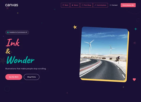 Illustrator demo home page