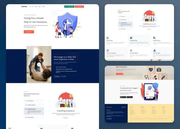 Insurance demo home page