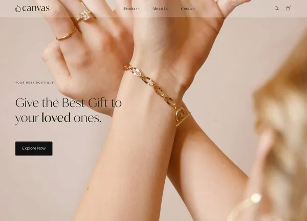 Jewellery Boutique demo home page