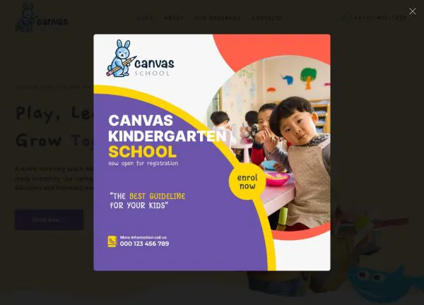 Kindergarten demo home page