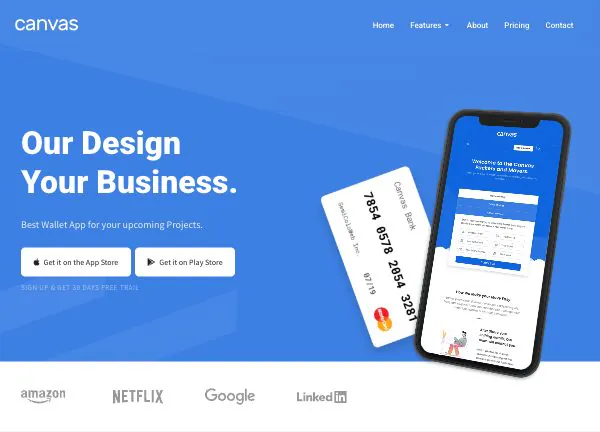 Landing demo home page