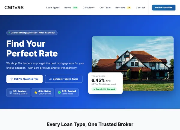 Mortgage demo home page