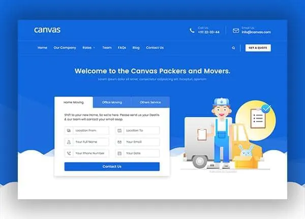 Movers demo home page