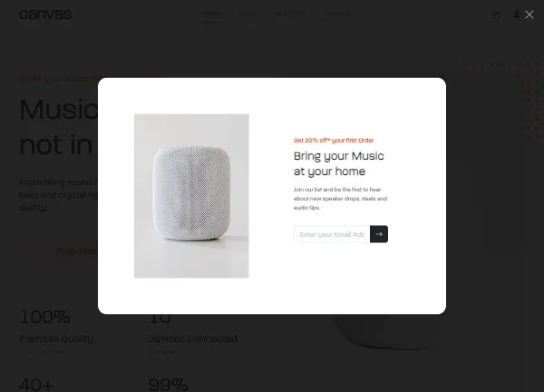 Speaker Store demo home page