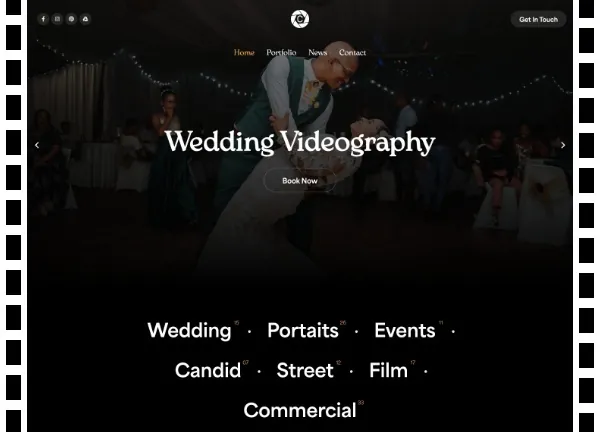Videographer demo home page