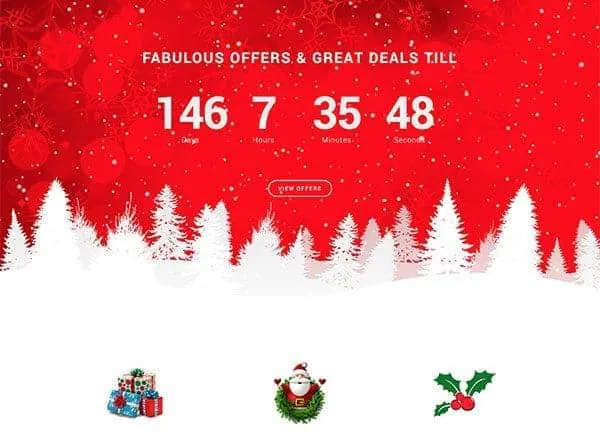 Christmas Store demo home page