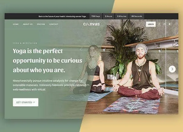 Yoga demo home page